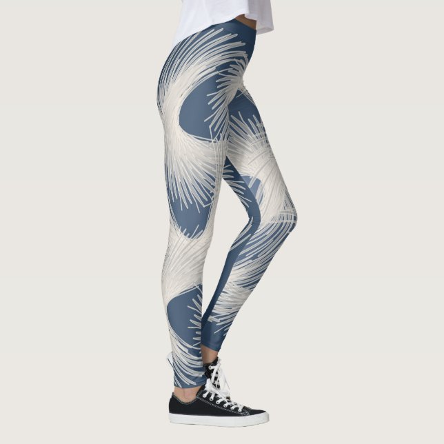 Weiße Flugfedern Leggings (Rechts)