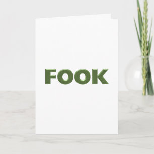 Weiße Fook-Grußkarte Karte
