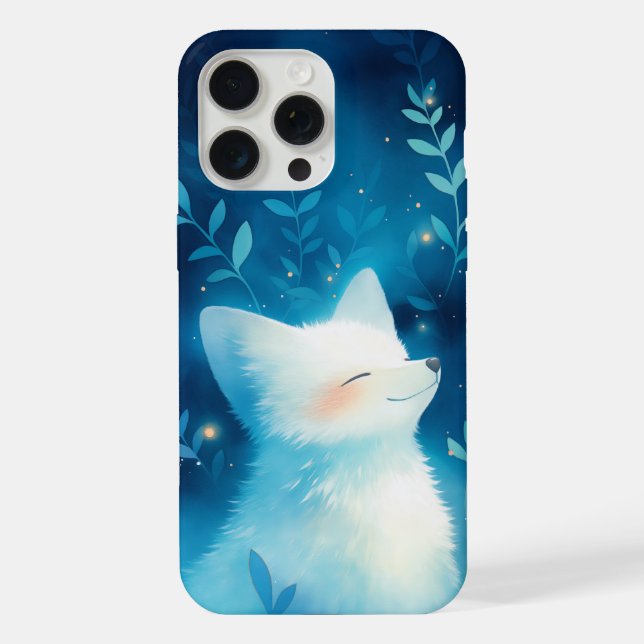 Weiße Fox Tranquillität iPhone 15 Pro Max Hülle (Rückseite)