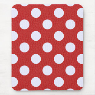 Weiße Fraktale Punkte roter Fraktalhintergrund Mousepad