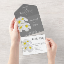 Weiße Frangipani-Blume, mittelgrau, Hochzeit