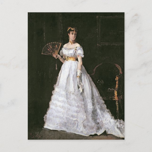 Weiße Frau Postkarte (Vorderseite)