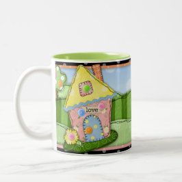 "Weiße Frau" Zwei-Tone-Tasse Zweifarbige Tasse