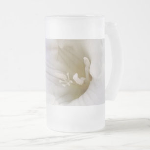 weiße Freesie Mattglas Bierglas