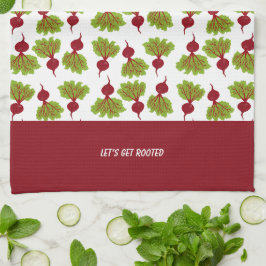 Weiße Fresh Beet Collection Geschirrtuch