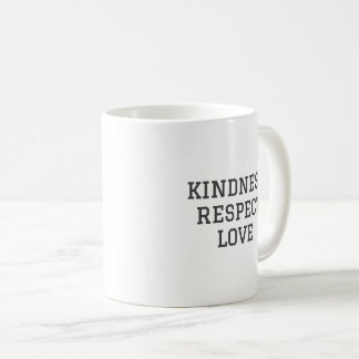 Weiße Freundlichkeit Respekt Liebe Tasse