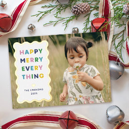 Weiße Frohe Weihnachts-Foto-Karte mit Folienprägun Folieneinladung