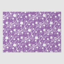 Weiße Frühlingsblüten Blume Muster auf Lila