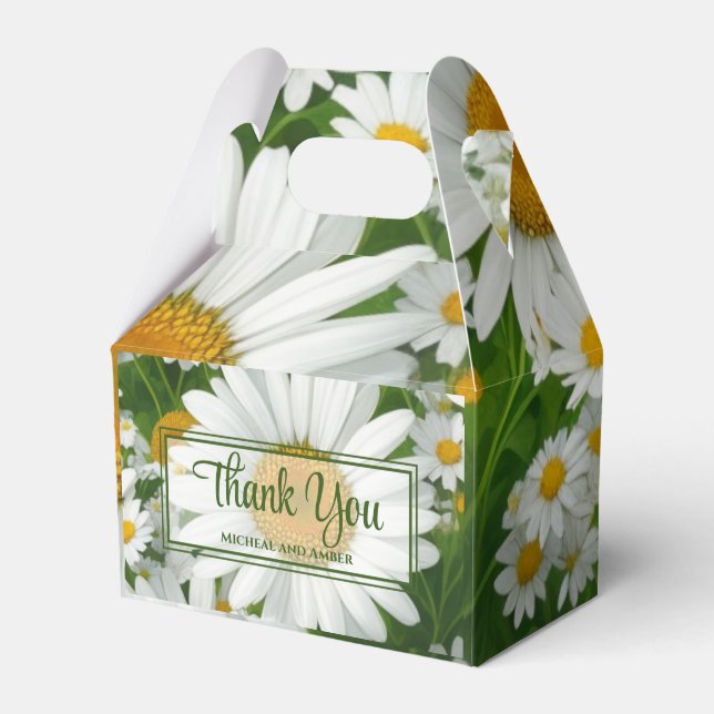 Weiße Frühlingsblütenblütenblüte Geschenkschachtel (Vorderseite)
