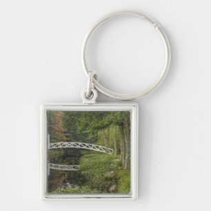 Weiße Fußgängerbrücke, Somesville, Mount Desert Schlüsselanhänger