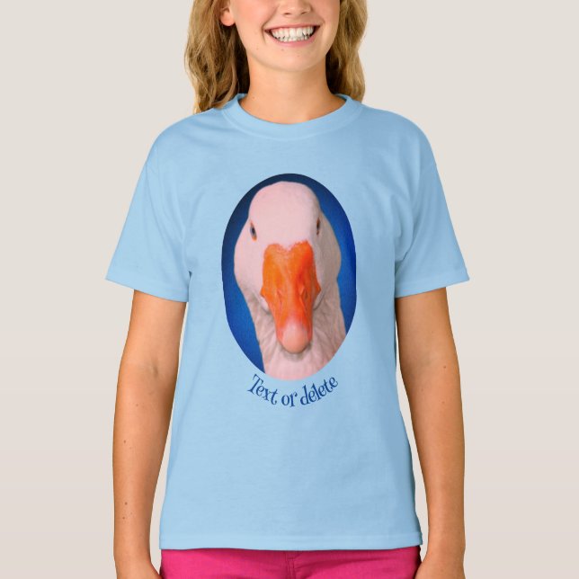 Weiße Gänse Farm Tier Personalisiert T-Shirt (Vorderseite)