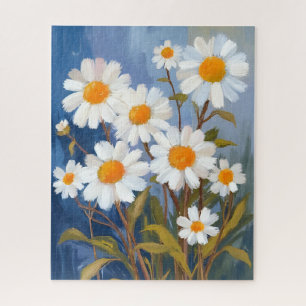 Weiße Gänseblümchen Aquarell Blumen Gemalt