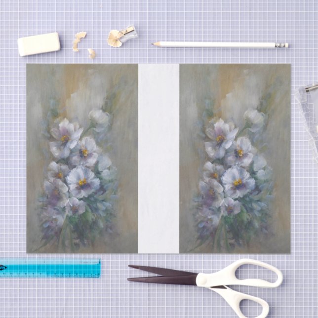 Weiße Gänseblümchen DBL Seidenpapier (Handwerk)