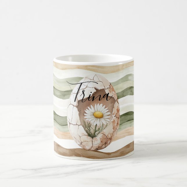 Weiße Gänseblümchen Kaffeetasse (Mittel)