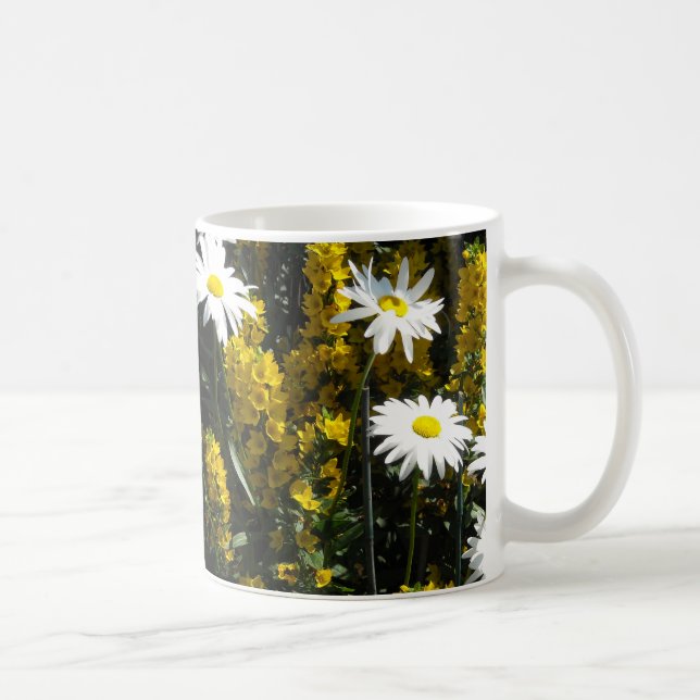 Weiße Gänseblümchen Kaffeetasse (Rechts)