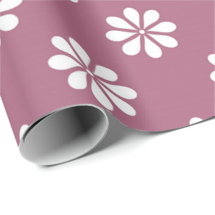 Weiße Gänseblümchen mit rosa Hintergrund Geschenkpapier