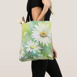 Weiße Gänseblümchen Tasche