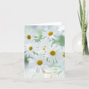 Weiße Gänseblume Blumenmädchen für die Hochzeit Einladung