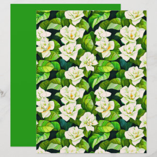 Weiße Gartenanlagen und Jade Green Blätter
