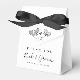 Weiße Gastgeschenk Hochzeit mit kleinen Bogen Geschenkschachtel