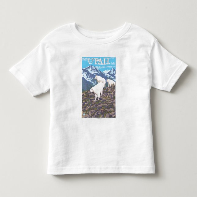 Weiße Gebirgsziege FamilyUtah Kleinkind T-shirt (Vorderseite)
