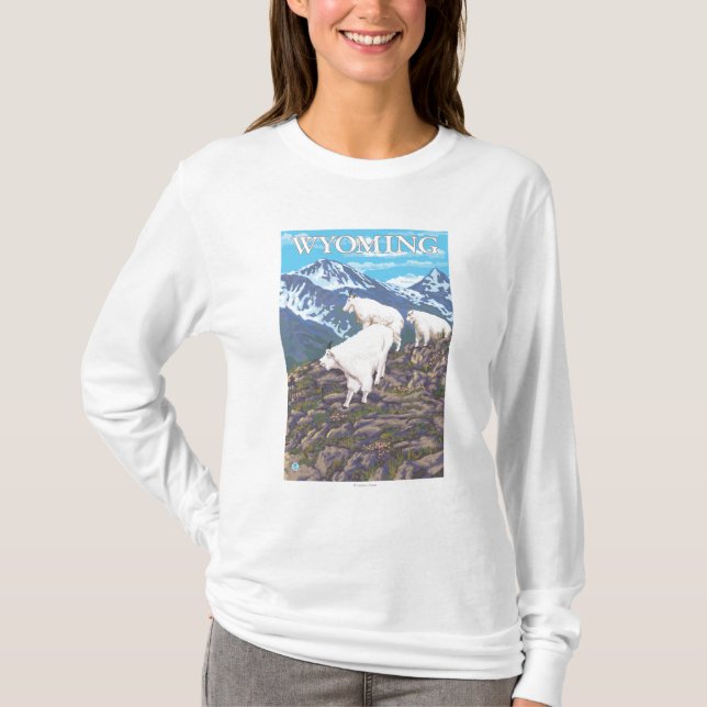 Weiße Gebirgsziege FamilyWyoming T-Shirt (Vorderseite)