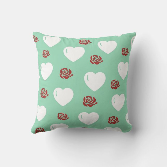 Weiße, gemütliche Moderne Romantischer Chic Stilvo Kissen (Rückseite)