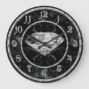 Weiße Gene Große Wanduhr