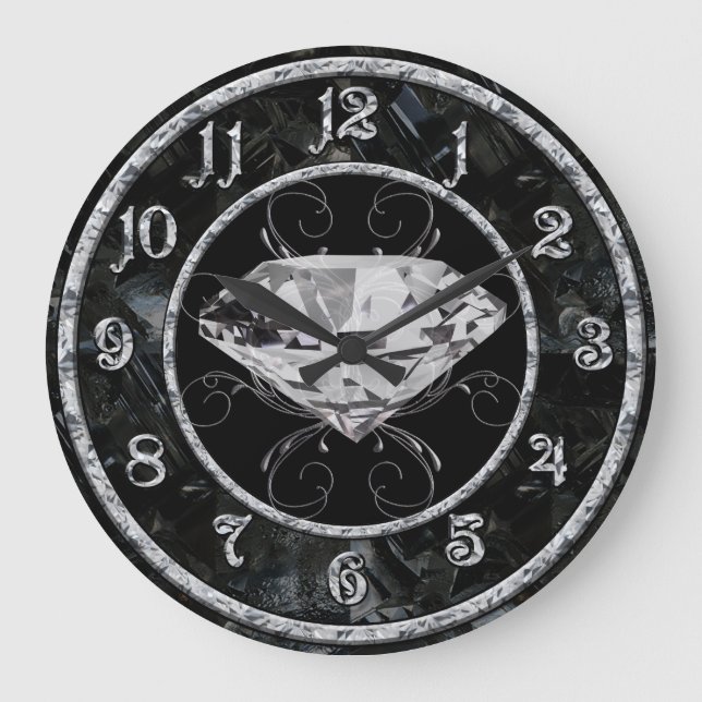 Weiße Gene Große Wanduhr (Vorderseite)