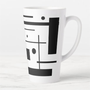 Weiße geometrische Formen auf maßgeschneiderter  Milchtasse
