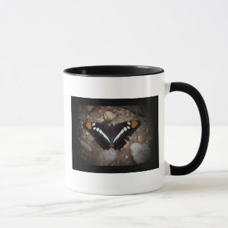 Weiße gepunktete Schmetterlings-Tasse Tasse