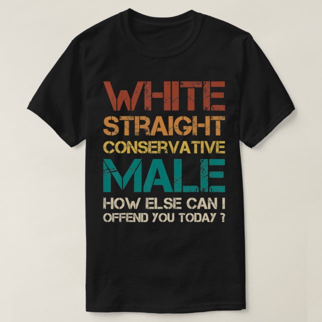 Weiße, gerade konservative männliche Weisheit T-Shirt (Design vorne)