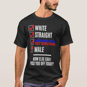 Weiße, gerade republikanische Männerpolitik und Po T-Shirt