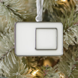 Weiße gerahmte Weihnachtsdekoration Rahmen-Ornament Silber