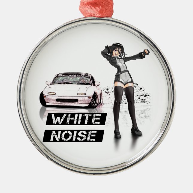 Weiße Geräusche MX5 Miata Silbernes Ornament (Vorne)