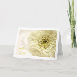 Weiße Gerbera-Gänseblümchen-Gruß-Karte Karte