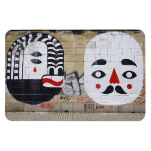 Weiße Gesichter Magnet