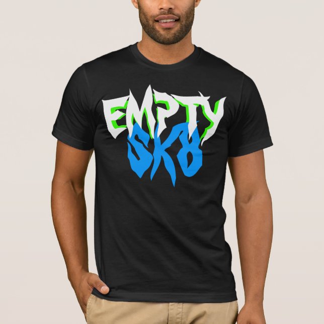 Weiße gezackte leere T T-Shirt (Vorderseite)