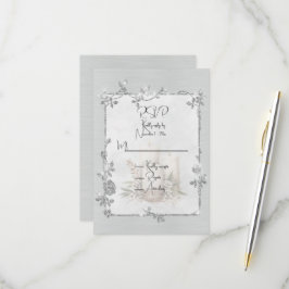 Weiße glänzende elegante funkelnde Rahmung RSVP Karte