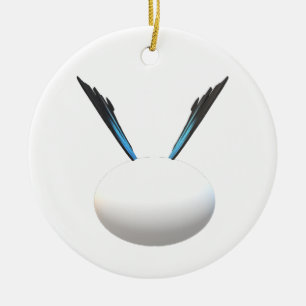 WEISSE GLOBE DESIGN MODERN ART WENIGER IST MEHR KERAMIK ORNAMENT