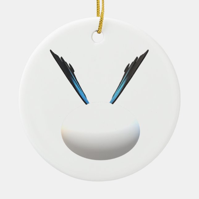 WEISSE GLOBE DESIGN MODERN ART WENIGER IST MEHR KERAMIK ORNAMENT (Vorne)