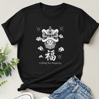 Weiße Glückskatze Minimalistische Kunst T-Shirt