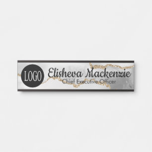 Weiße Gold Büro Türschild Schilder Namensschild