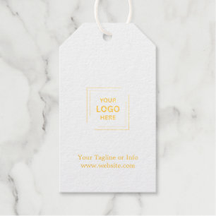 Weiße Gold-Minimal-Geschäfts-Branding-Elegant Stil Geschenkanhänger