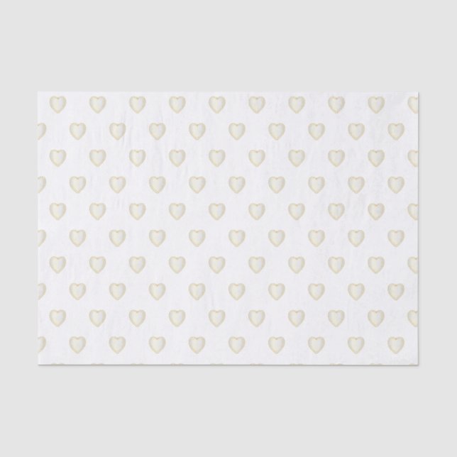 Weiße Gold- und Satin-Diamanthärte Seidenpapier (Vorderseite)