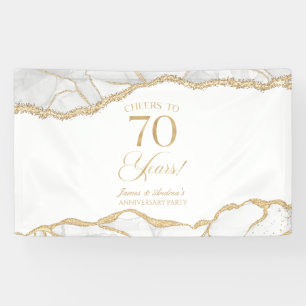 Weiße Goldachat 70. Hochzeitsjubiläumsfeier Banner
