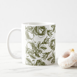 Weiße Goldrose Ätzkaffeetasse Kaffeetasse