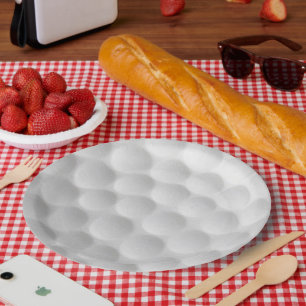 Weiße Golfball-Dimples-Design Pappteller