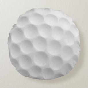 Weiße Golfball-Dimples-Design Rundes Kissen