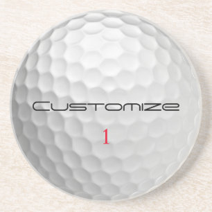 Weiße Golfball-Textur mit Grübchen, benutzerdefini Getränkeuntersetzer